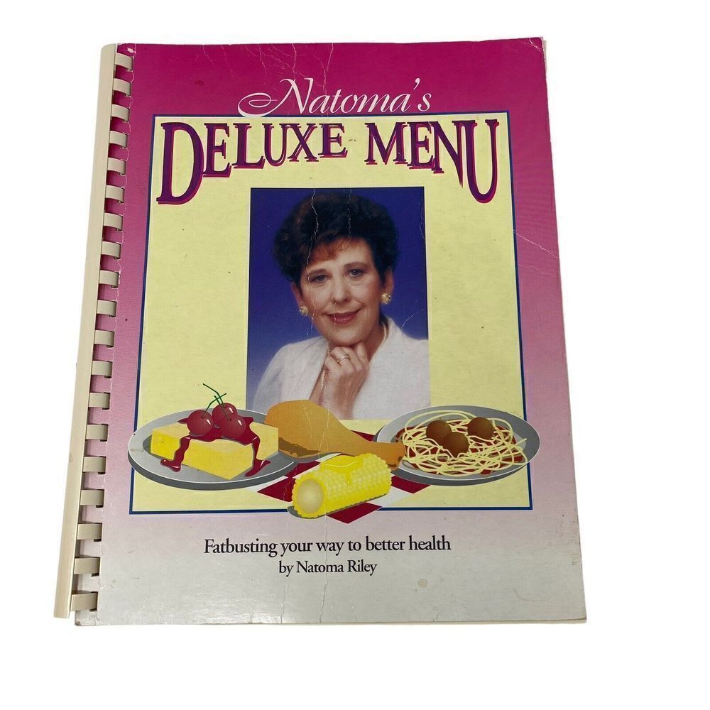Vintage 90’s Diet Cookbook Natoma’s Deluxe Menu 28 day‎ plan book fatbusting